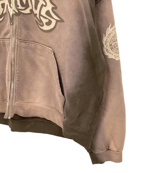 Travis Scott（トラヴィススコット）Travis Scott (トラヴィススコット) ジップパーカー ブラウン サイズ:XXLの古着・服飾アイテム