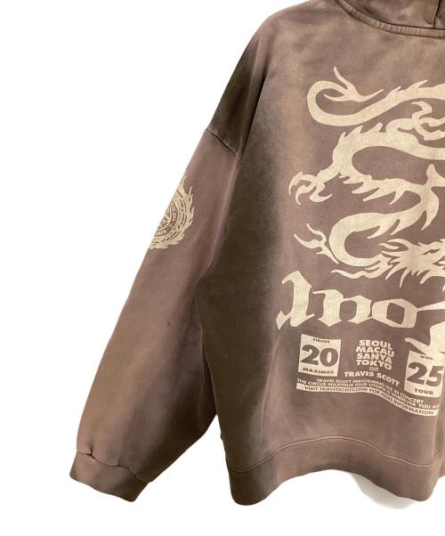 Travis Scott（トラヴィススコット）Travis Scott (トラヴィススコット) ジップパーカー ブラウン サイズ:XXLの古着・服飾アイテム