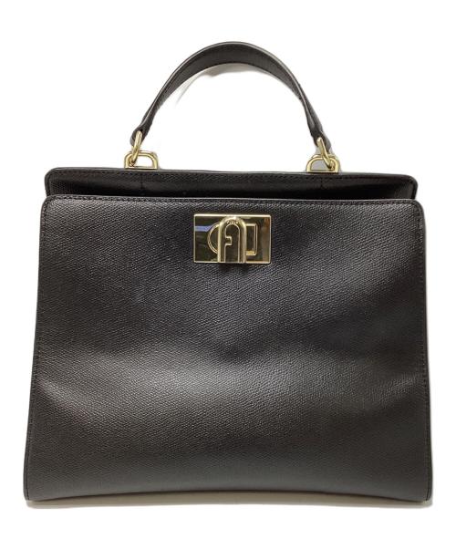 FURLA（フルラ）FURLA (フルラ) フルラ/WB00654/ハンドバッグ ブラック×ゴールドの古着・服飾アイテム