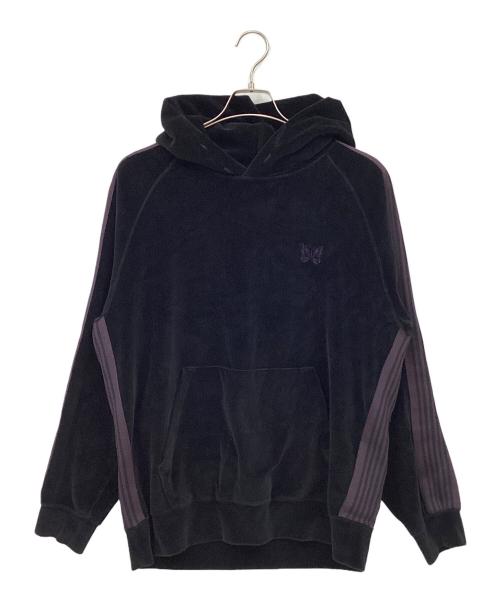 Needles（ニードルズ）Needles (ニードルズ) プルオーバーパーカー ブラック×パープル サイズ:Lの古着・服飾アイテム