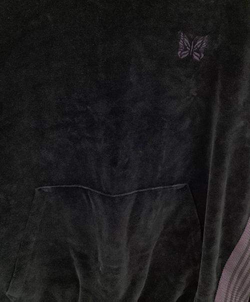 Needles（ニードルズ）Needles (ニードルズ) プルオーバーパーカー ブラック×パープル サイズ:Lの古着・服飾アイテム