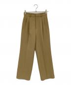 Ameriアメリ）の古着「2TUCKS STRAIGHT PANTS」｜ベージュ