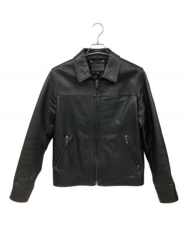 中古・古着通販】COACH (コーチ) カウレザージャケット ブラック
