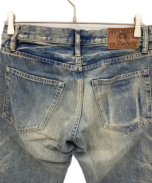 Hysteric Glamour（ヒステリックグラマー）Hysteric Glamour (ヒステリックグラマー) CPR加工リペアクラッシュスタッズデニム インディゴ サイズ:71㎝（W28）の古着・服飾アイテム