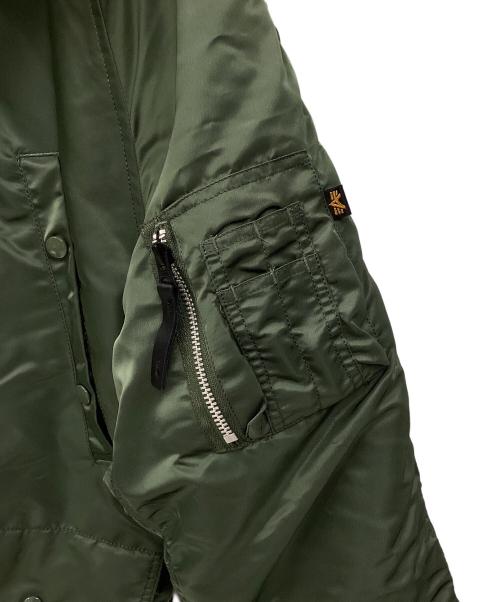 ALPHA（アルファ）ALPHA (アルファ) N-3Bフライトジャケット グリーン×ブラウン サイズ:Mの古着・服飾アイテム