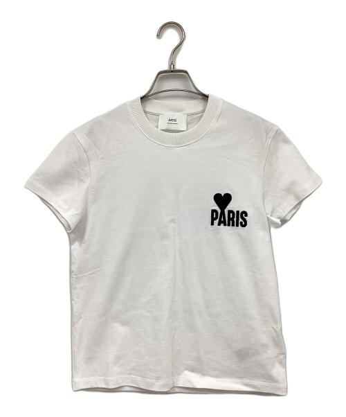 AMI PARIS（アミ パリス）AMI PARIS (アミ パリス) 半袖カットソー ホワイト サイズ:XSの古着・服飾アイテム
