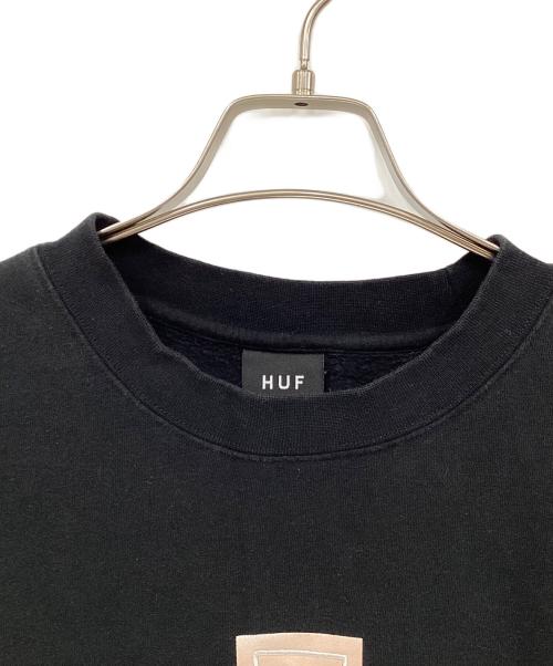 HUF（ハフ）HUF (ハフ) クルーネックスウェット ブラック サイズ:Lの古着・服飾アイテム