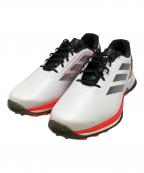 adidasアディダス）の古着「ゴルフシューズ」｜ホワイト×レッド