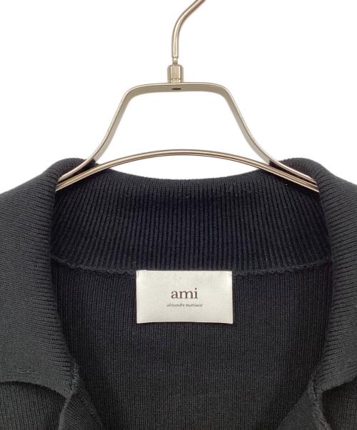 ami（アミ）ami (アミ) ポロニット ブラック サイズ:L 未使用品の古着・服飾アイテム