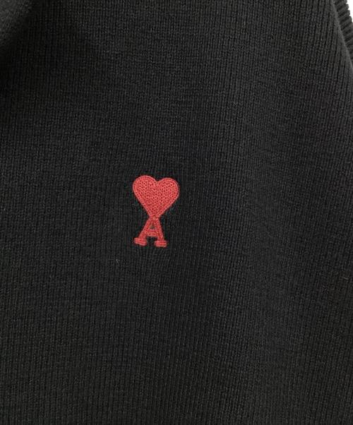 ami（アミ）ami (アミ) ポロニット ブラック サイズ:L 未使用品の古着・服飾アイテム