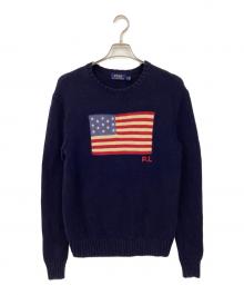 POLO RALPH LAUREN（ポロ・ラルフローレン）の古着「厚手ニット」｜ネイビー
