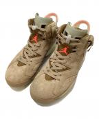 NIKE×Travis Scottナイキ×トラヴィススコット）の古着「AIR JORDAN 6 RETRO SP BRITISH KAHKI」｜ブラウン