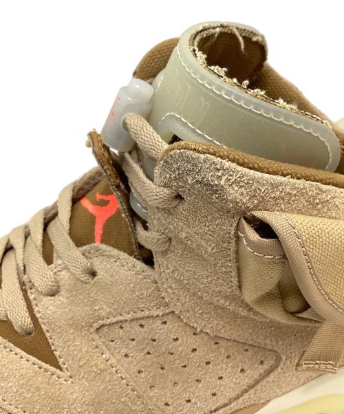 NIKE（ナイキ）NIKE (ナイキ) Travis Scott (トラヴィススコット) AIR JORDAN 6 RETRO SP BRITISH KAHKI ブラウン サイズ:27㎝の古着・服飾アイテム