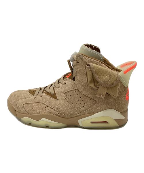 NIKE（ナイキ）NIKE (ナイキ) Travis Scott (トラヴィススコット) AIR JORDAN 6 RETRO SP BRITISH KAHKI ブラウン サイズ:27㎝の古着・服飾アイテム