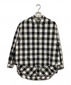 CMF OUTDOOR GARMENTコンフィーアウトドアガーメント）の古着「NEWSPAPER SHIRTS」｜ブラック×ホワイト