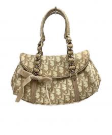 Christian Dior（クリスチャン ディオール）の古着「ディオール/トロッター/ロマンティック/O1-RU-0065/ハンドバッグ」｜ベージュ