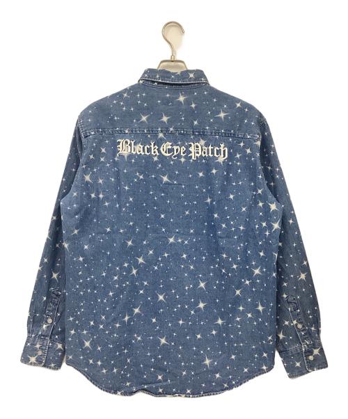 BlackEyePatch（ブラックアイパッチ）BlackEyePatch (ブラックアイパッチ) 長袖シャツ ブルー サイズ:Lの古着・服飾アイテム