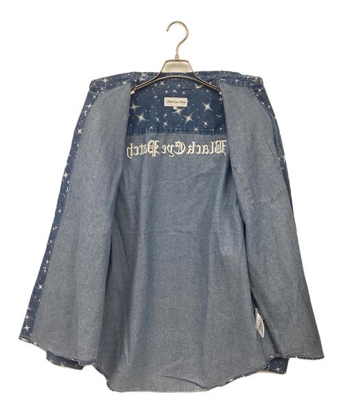 BlackEyePatch（ブラックアイパッチ）BlackEyePatch (ブラックアイパッチ) 長袖シャツ ブルー サイズ:Lの古着・服飾アイテム
