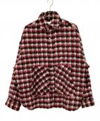 DANKE SCHONダンケ シェーン）の古着「BLIND HOOK SHAGY SHIRT」｜レッド×ホワイト