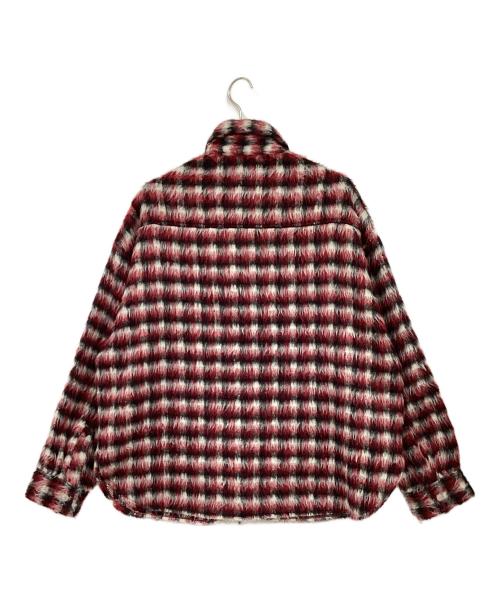 DANKE SCHON（ダンケ シェーン）DANKE SCHON (ダンケ シェーン) BLIND HOOK SHAGY SHIRT レッド×ホワイト サイズ:FREEの古着・服飾アイテム