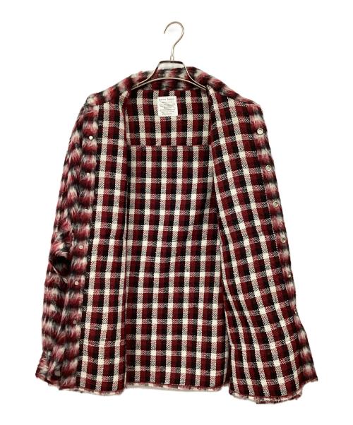 DANKE SCHON（ダンケ シェーン）DANKE SCHON (ダンケ シェーン) BLIND HOOK SHAGY SHIRT レッド×ホワイト サイズ:FREEの古着・服飾アイテム