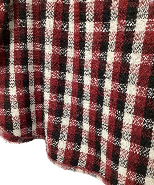 DANKE SCHON（ダンケ シェーン）DANKE SCHON (ダンケ シェーン) BLIND HOOK SHAGY SHIRT レッド×ホワイト サイズ:FREEの古着・服飾アイテム