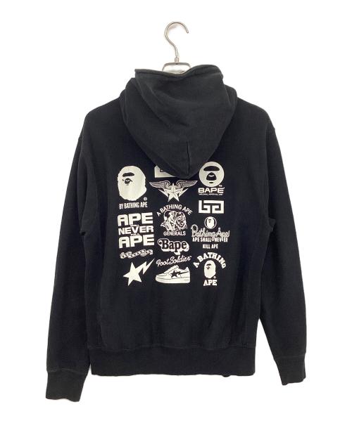 BAPE BY A BATHING APE（ベイプバイアベイシングエイプ）BAPE BY A BATHING APE (ベイプバイアベイシングエイプ) ジップパーカー ブラック サイズ:Mの古着・服飾アイテム