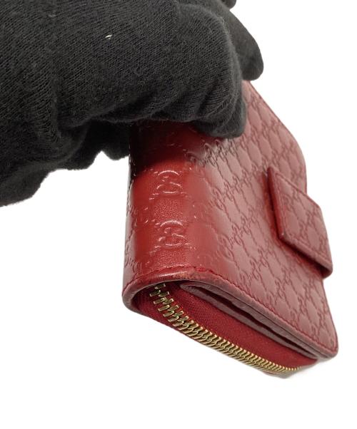 GUCCI（グッチ）GUCCI (グッチ) グッチ/449395/ラウンドファスナー財布 レッドの古着・服飾アイテム