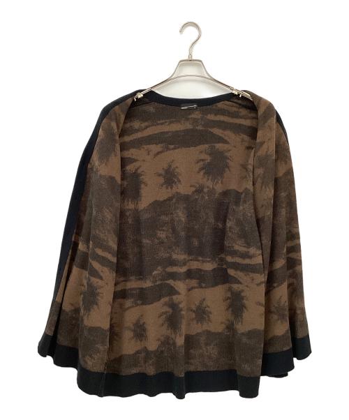 LAD MUSICIAN（ラッドミュージシャン）LAD MUSICIAN (ラッドミュージシャン) COTTON W JACQUARD PALMTREE CARDIGAN ブラック×ブラウン サイズ:44の古着・服飾アイテム