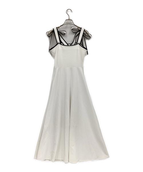 MARY QUANT（マリークヮント）MARY QUANT (マリークヮント) ノースリーブワンピース ブラック×ホワイト サイズ:Mの古着・服飾アイテム