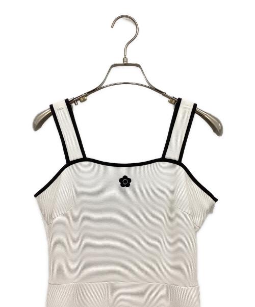 MARY QUANT（マリークヮント）MARY QUANT (マリークヮント) ノースリーブワンピース ブラック×ホワイト サイズ:Mの古着・服飾アイテム