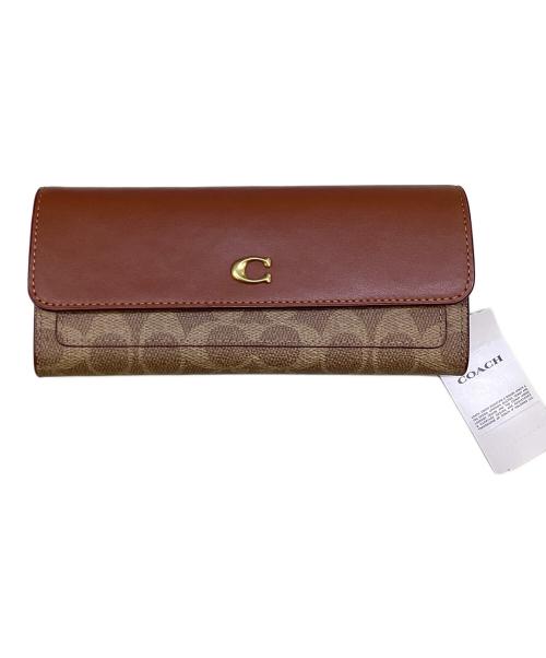 COACH（コーチ）COACH (コーチ) コーチ/CAT55/長財布 ブラウン×ベージュ 未使用品の古着・服飾アイテム