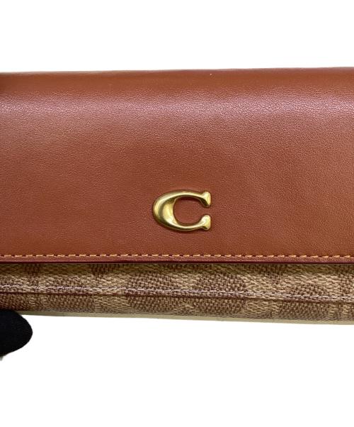 COACH（コーチ）COACH (コーチ) コーチ/CAT55/長財布 ブラウン×ベージュ 未使用品の古着・服飾アイテム