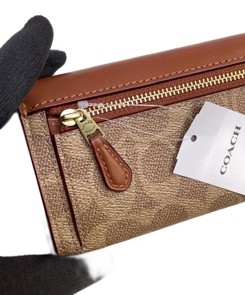 COACH（コーチ）COACH (コーチ) コーチ/CAT55/長財布 ブラウン×ベージュ 未使用品の古着・服飾アイテム