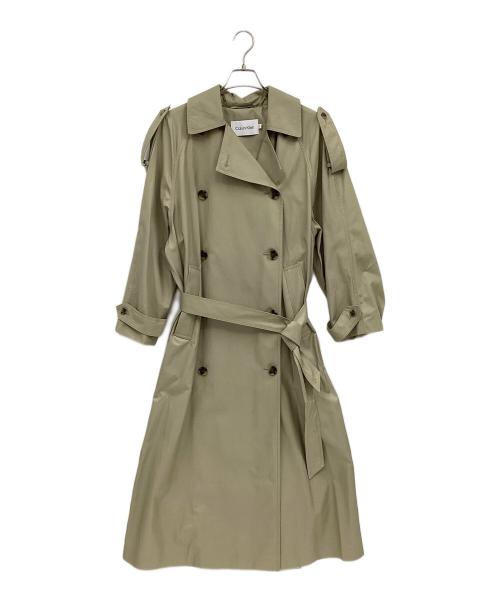 Calvin Klein（カルバンクライン）Calvin Klein (カルバンクライン) トレンチコート ベージュ サイズ:34の古着・服飾アイテム