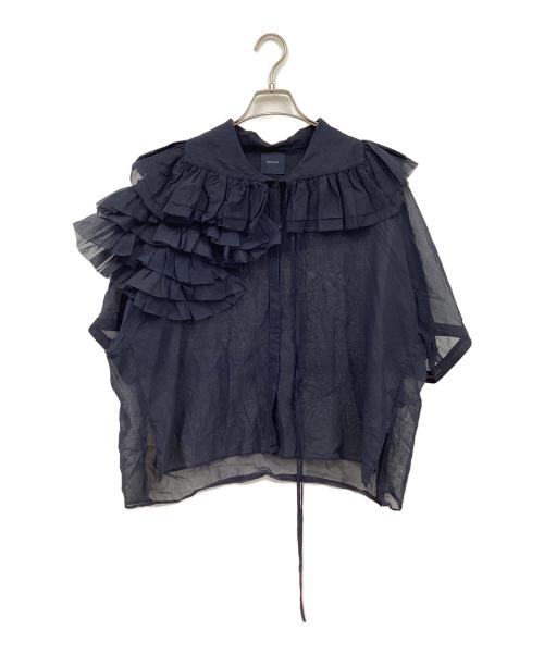YORI（ヨリ）YORI (ヨリ) 半袖シャツ ネイビー サイズ:38の古着・服飾アイテム