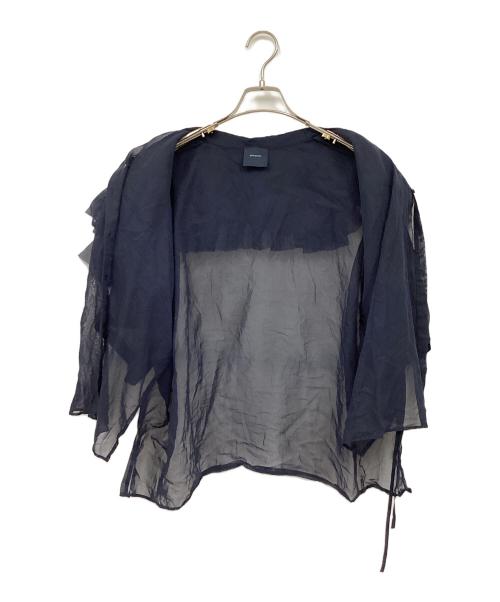 YORI（ヨリ）YORI (ヨリ) 半袖シャツ ネイビー サイズ:38の古着・服飾アイテム