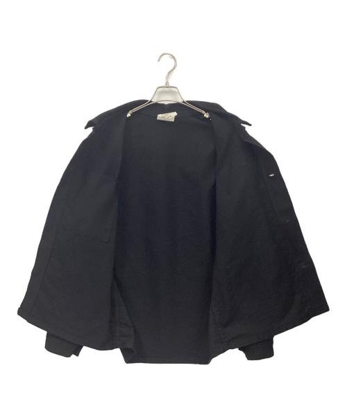 confiance textile（コンフィアントテキスタイル）confiance textile (コンフィアントテキスタイル) ブラックモールスキンワークジャケット ブラック サイズ:48-50の古着・服飾アイテム