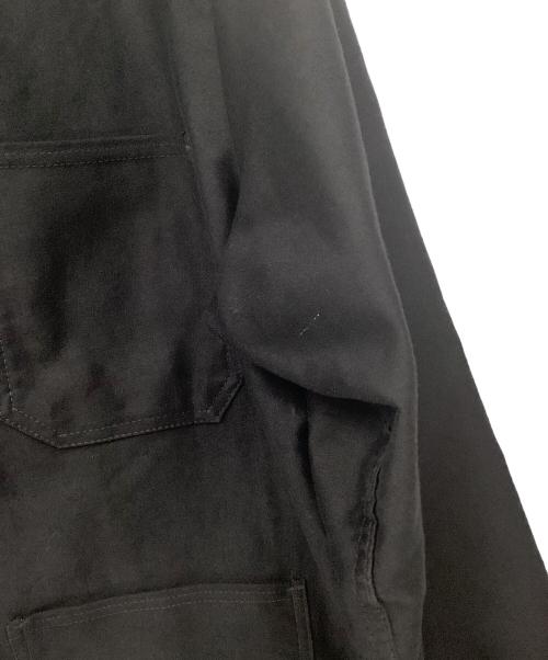 confiance textile（コンフィアントテキスタイル）confiance textile (コンフィアントテキスタイル) ブラックモールスキンワークジャケット ブラック サイズ:48-50の古着・服飾アイテム