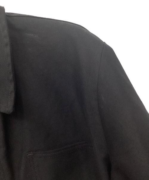 confiance textile（コンフィアントテキスタイル）confiance textile (コンフィアントテキスタイル) ブラックモールスキンワークジャケット ブラック サイズ:48-50の古着・服飾アイテム