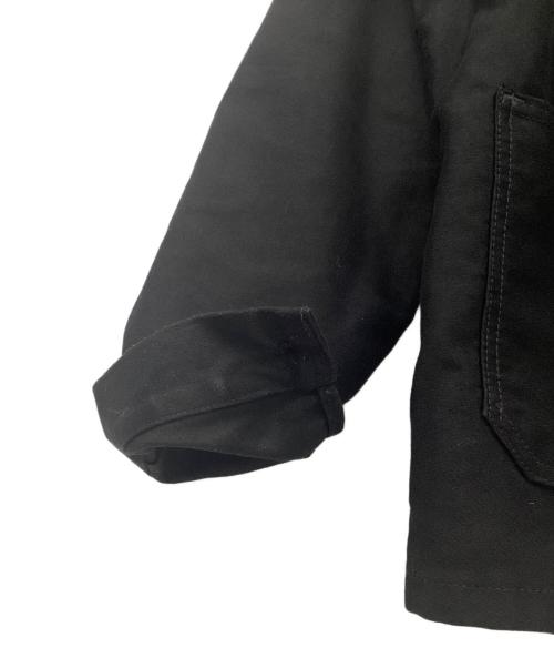 confiance textile（コンフィアントテキスタイル）confiance textile (コンフィアントテキスタイル) ブラックモールスキンワークジャケット ブラック サイズ:48-50の古着・服飾アイテム