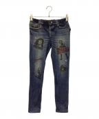 Hysteric Glamourヒステリックグラマー）の古着「転写リバーシブルパンツ」｜ブルー