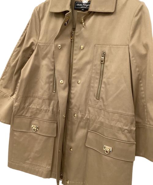 Salvatore Ferragamo（サルヴァトーレ フェラガモ）Salvatore Ferragamo (サルヴァトーレ フェラガモ) ジップアップジャケット ブラウン サイズ:40の古着・服飾アイテム