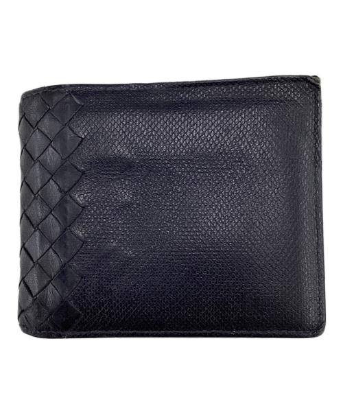 BOTTEGA VENETA（ボッテガベネタ）BOTTEGA VENETA (ボッテガベネタ) ボッテガベネタ/2つ折り財布 ブラックの古着・服飾アイテム