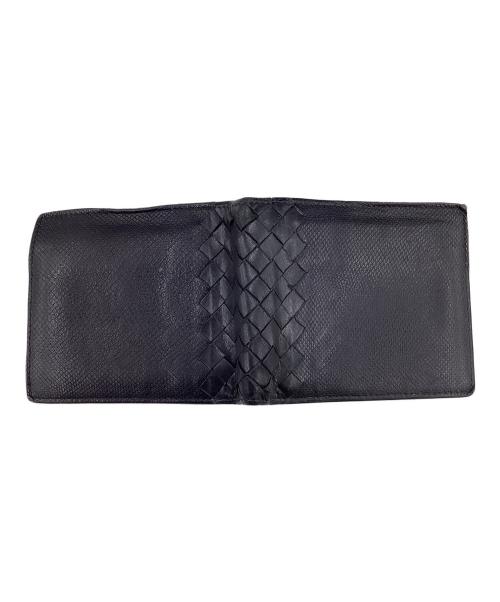 BOTTEGA VENETA（ボッテガベネタ）BOTTEGA VENETA (ボッテガベネタ) ボッテガベネタ/2つ折り財布 ブラックの古着・服飾アイテム