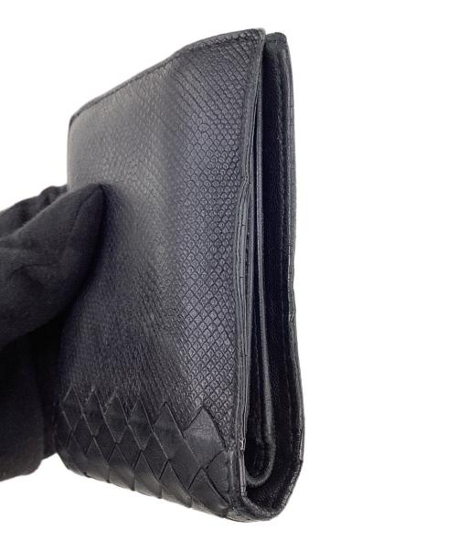 BOTTEGA VENETA（ボッテガベネタ）BOTTEGA VENETA (ボッテガベネタ) ボッテガベネタ/2つ折り財布 ブラックの古着・服飾アイテム