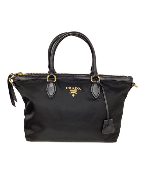 PRADA（プラダ）PRADA (プラダ) プラダ/1BA104/2WAYショルダーバッグ ブラック×ゴールドの古着・服飾アイテム