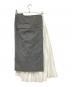 sacai (サカイ) ドッキングスカート グレー×ホワイト サイズ:2：30000円