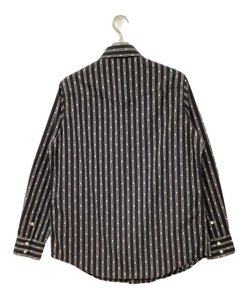 CELINE（セリーヌ）CELINE (セリーヌ) トリオンフウウエスタンシャツ ブラック サイズ:Mの古着・服飾アイテム