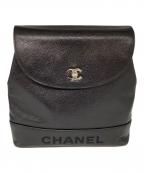 CHANELシャネル）の古着「シャネル/ココマーク/リュック」｜ブラック×シルバー